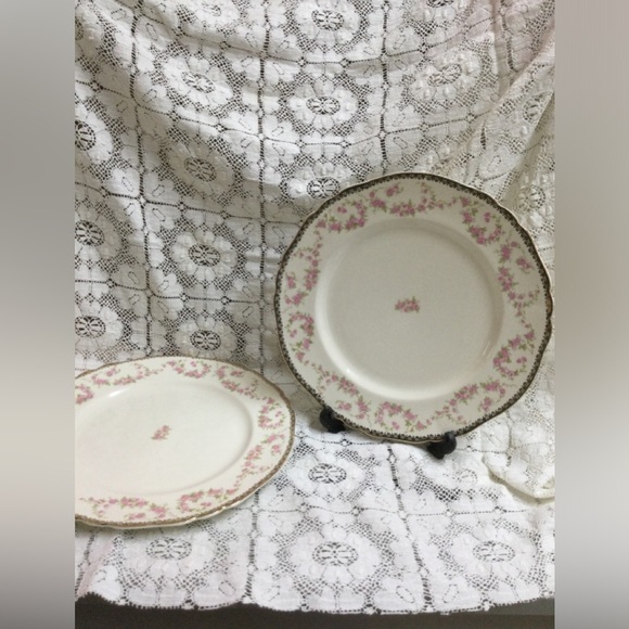2 Alfred Meakins Harmony Rose Dinner Plates - Picture 1 of 8